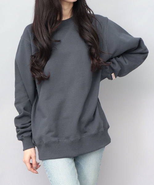 Goodwear（グッドウェア）の「USAコットン 裏毛（裏パイル） クルーネック スウェットトレーナー レギュラーシルエット（スウェット・メンズ・チャコール/グレー/ブラック/グレイッシュベージュ・M/L/XL）」の11枚目の写真