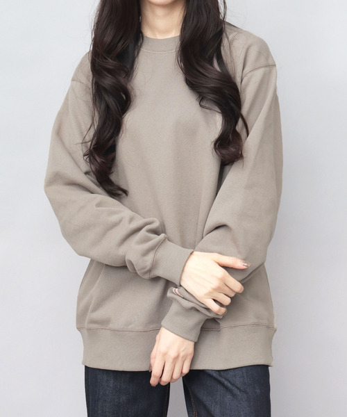 Goodwear（グッドウェア）の「USAコットン 裏毛（裏パイル） クルーネック スウェットトレーナー レギュラーシルエット（スウェット・メンズ・チャコール/グレー/ブラック/グレイッシュベージュ・M/L/XL）」の12枚目の写真