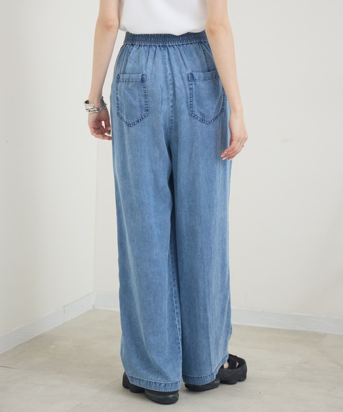 Paradise Picnic(パラダイスピクニック)の「ROSIEE テンセルデニムタックパンツ(デニムパンツ・レディース・ブラック/ブルー・FREE)」の7枚目の写真