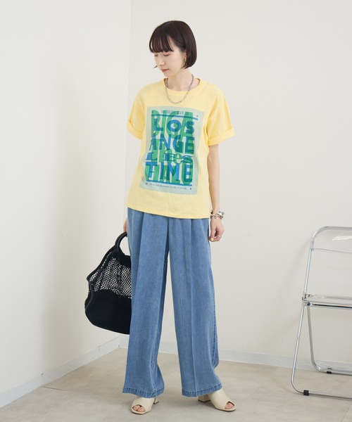 Paradise Picnic(パラダイスピクニック)の「ROSIEE テンセルデニムタックパンツ(デニムパンツ・レディース・ブラック/ブルー・FREE)」の17枚目の写真