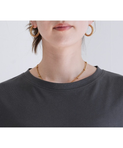 reca（レカ）の「フレンチフリル袖ワイドカットソー（Tシャツ/カットソー・レディース・コーラル/チャコールグレー/アイボリー/ブラック/ピンク・M）」の15枚目の写真