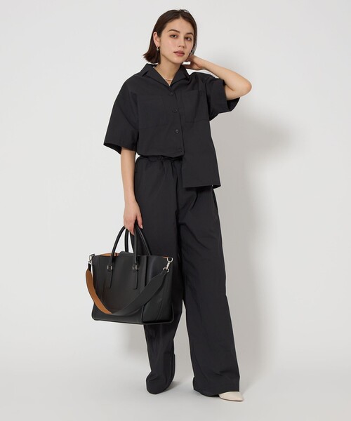 green label relaxing（グリーンレーベルリラクシング）の「【WEB限定】トラペーズ ワイドベルト トートバッグ / A4 / 通勤（トートバッグ・レディース・ブラック/ベージュ/ブラウン・FREE）」の13枚目の写真