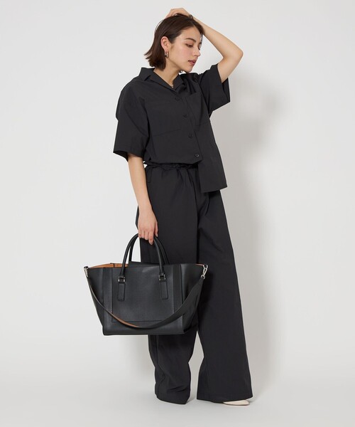 green label relaxing（グリーンレーベルリラクシング）の「【WEB限定】トラペーズ ワイドベルト トートバッグ / A4 / 通勤（トートバッグ・レディース・ブラック/ベージュ/ブラウン・FREE）」の15枚目の写真