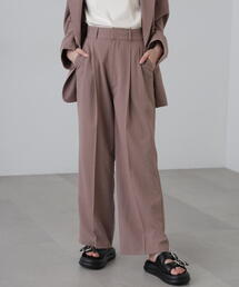 FREE'S MART | ◆【3サイズ展開XS-M】麻調合繊タックワイドパンツ【低身長サイズ有】(スラックス)