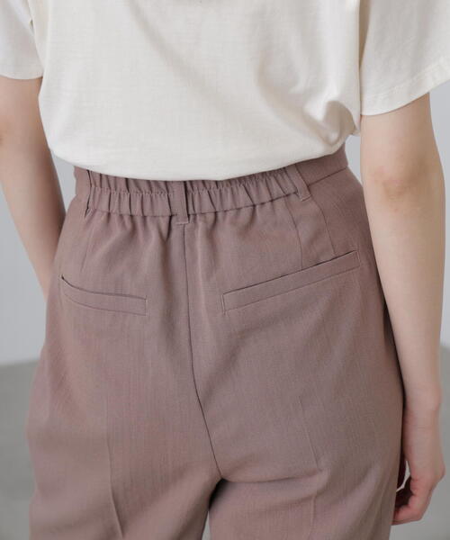 FREE'S MART（フリーズマート）の「◆【3サイズ展開XS-M】麻調合繊タックワイドパンツ【低身長サイズ有】（スラックス・レディース・ブラウン/ホワイト/ネイビー・MEDIUM/SMALL/X-SMALL）」の7枚目の写真