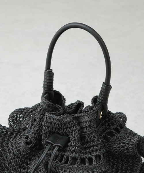 NANO universe（ナノユニバース）の「ティアードフリルバッグ（かごバッグ・レディース・ベージュ/ブラック・FREE）」の11枚目の写真