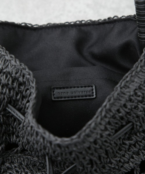 NANO universe（ナノユニバース）の「ティアードフリルバッグ（かごバッグ・レディース・ベージュ/ブラック・FREE）」の8枚目の写真