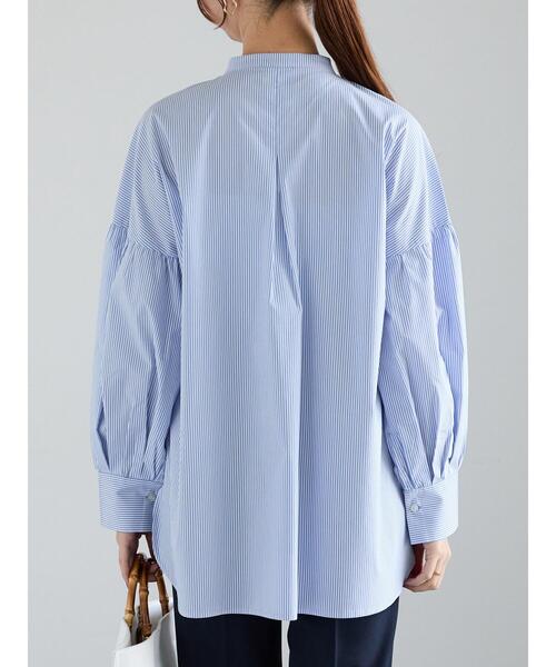 Te chichi（テチチ）の「【宮本茉由着用】フロントフリルブラウス（シャツ/ブラウス・レディース・ブルー/オフホワイト/サックスブルー・F）」の12枚目の写真