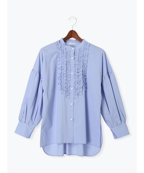 Te chichi（テチチ）の「【宮本茉由着用】フロントフリルブラウス（シャツ/ブラウス・レディース・ブルー/オフホワイト/サックスブルー・F）」の16枚目の写真