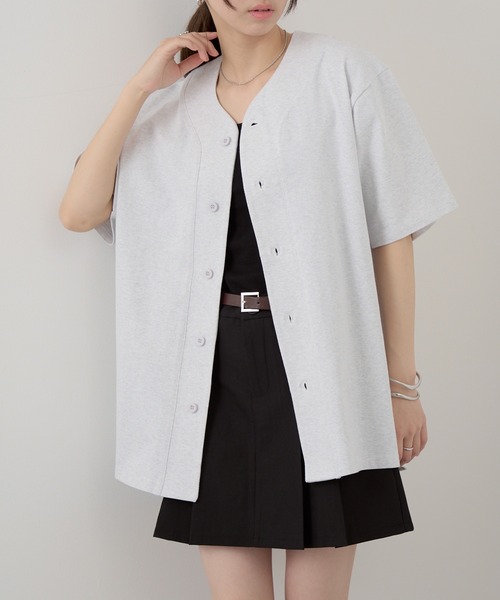United Athle(ユナイテッドアスレ)の「【United Athle】8.5オンス コットン ジャージー ベースボールシャツ 半袖 4982(Tシャツ/カットソー・メンズ・ブラック/オフホワイト/アッシュ・M/L/XL)」の3枚目の写真
