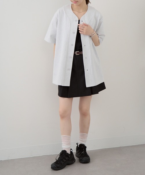 United Athle(ユナイテッドアスレ)の「【United Athle】8.5オンス コットン ジャージー ベースボールシャツ 半袖 4982(Tシャツ/カットソー・メンズ・ブラック/オフホワイト/アッシュ・M/L/XL)」の17枚目の写真