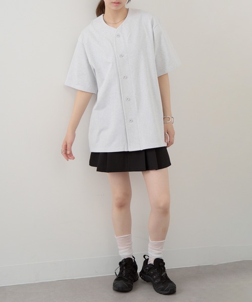 United Athle(ユナイテッドアスレ)の「【United Athle】8.5オンス コットン ジャージー ベースボールシャツ 半袖 4982(Tシャツ/カットソー・メンズ・ブラック/オフホワイト/アッシュ・M/L/XL)」の22枚目の写真
