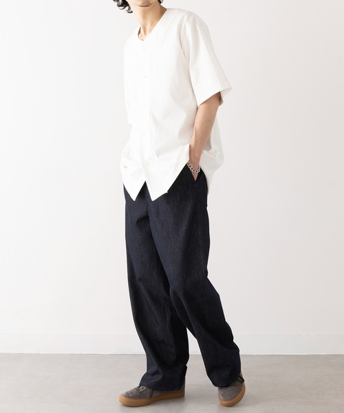 United Athle(ユナイテッドアスレ)の「【United Athle】8.5オンス コットン ジャージー ベースボールシャツ 半袖 4982(Tシャツ/カットソー・メンズ・ブラック/オフホワイト/アッシュ・M/L/XL)」の9枚目の写真