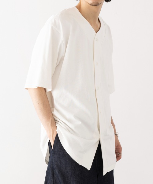 United Athle(ユナイテッドアスレ)の「【United Athle】8.5オンス コットン ジャージー ベースボールシャツ 半袖 4982(Tシャツ/カットソー・メンズ・ブラック/オフホワイト/アッシュ・M/L/XL)」の6枚目の写真