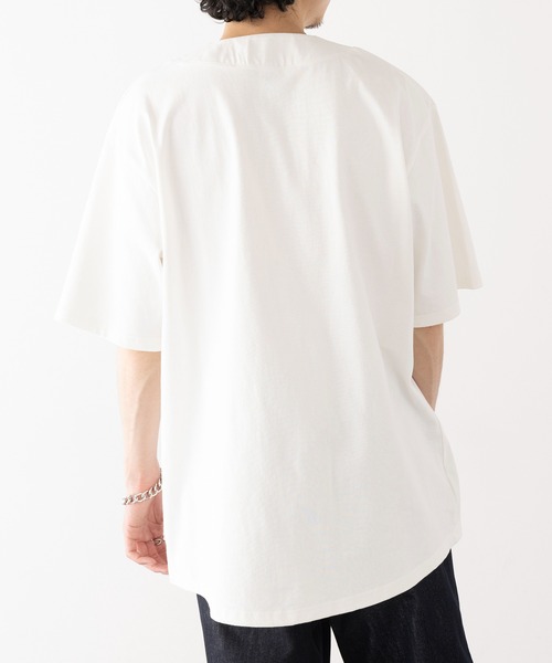 United Athle(ユナイテッドアスレ)の「【United Athle】8.5オンス コットン ジャージー ベースボールシャツ 半袖 4982(Tシャツ/カットソー・メンズ・ブラック/オフホワイト/アッシュ・M/L/XL)」の7枚目の写真