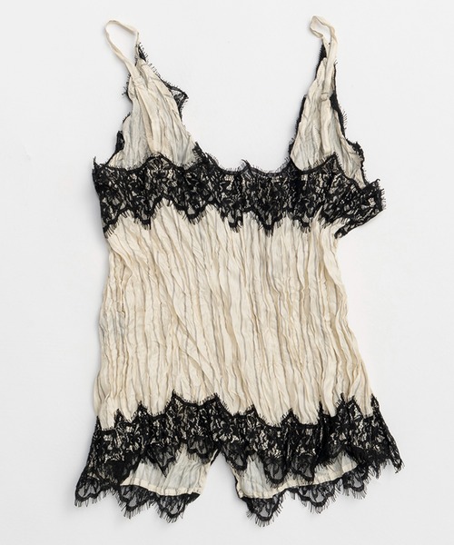 COMME des GARCONS コムコム 後加工ケミカルレースキャミソール ワッシャーレースキャミトップス / Washer Lace Cami Tops