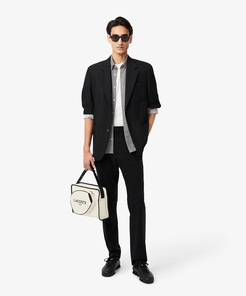 LACOSTE（ラコステ）の「消臭 速乾 UVカット マイクロチェック半袖シャツ（シャツ/ブラウス・メンズ・ブラック/サックスブルー/グレイッシュブルー・39/41/40/42）」の16枚目の写真