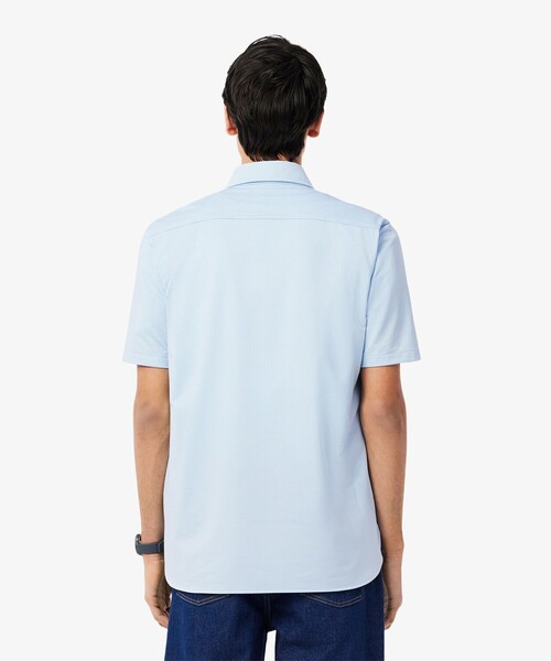 LACOSTE（ラコステ）の「消臭 速乾 UVカット マイクロチェック半袖シャツ（シャツ/ブラウス・メンズ・ブラック/サックスブルー/グレイッシュブルー・39/41/40/42）」の18枚目の写真