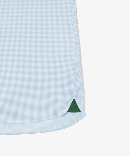 LACOSTE（ラコステ）の「消臭 速乾 UVカット マイクロチェック半袖シャツ（シャツ/ブラウス・メンズ・ブラック/サックスブルー/グレイッシュブルー・39/41/40/42）」の5枚目の写真