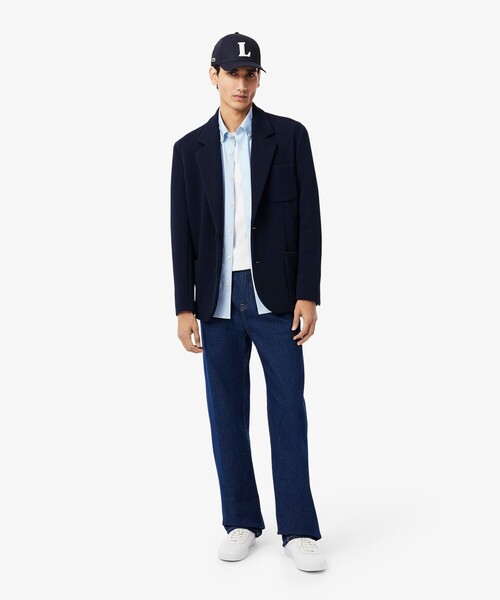 LACOSTE（ラコステ）の「消臭 速乾 UVカット マイクロチェック半袖シャツ（シャツ/ブラウス・メンズ・ブラック/サックスブルー/グレイッシュブルー・39/41/40/42）」の6枚目の写真