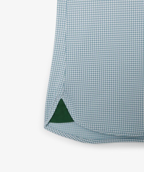 LACOSTE（ラコステ）の「消臭 速乾 UVカット マイクロチェック半袖シャツ（シャツ/ブラウス・メンズ・ブラック/サックスブルー/グレイッシュブルー・39/41/40/42）」の10枚目の写真