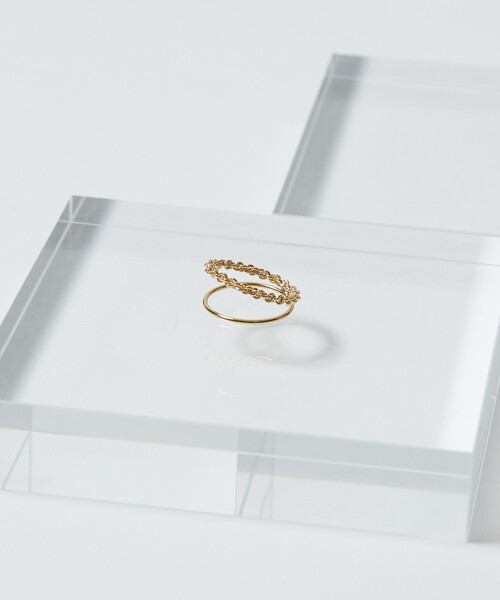 FREAK'S STORE（フリークスストア）の「限定展開　2ラインツイストリング（リング・レディース・その他9/ゴールド/シルバー・ONE SIZE）」の5枚目の写真