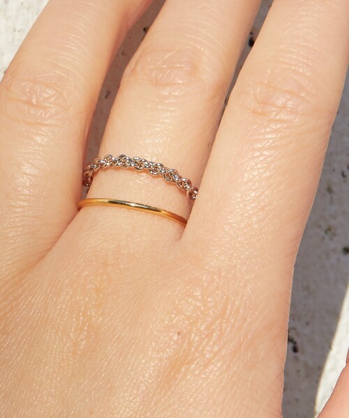 FREAK'S STORE（フリークスストア）の「限定展開　2ラインツイストリング（リング・レディース・その他9/ゴールド/シルバー・ONE SIZE）」の7枚目の写真