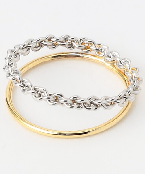 FREAK'S STORE（フリークスストア）の「限定展開　2ラインツイストリング（リング・レディース・その他9/ゴールド/シルバー・ONE SIZE）」の8枚目の写真