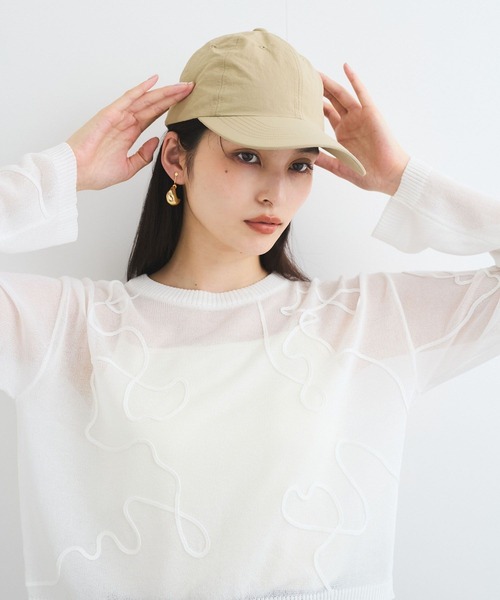 VIS（ビス）の「【遮熱・UVCUT】かぶるだけでマイナス14℃！シルバーコーティングキャップ（キャップ・レディース・ブラック/ベージュ・FREE）」の3枚目の写真