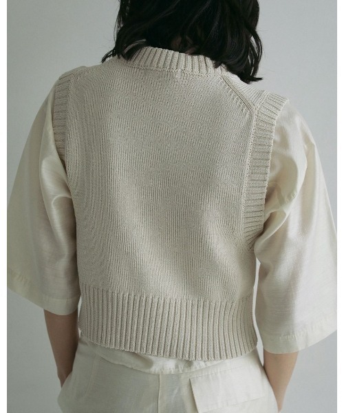 anuke バックオープン ニットベスト セール】anuke Mix Knit Vest 62510513（ベスト）｜anuke