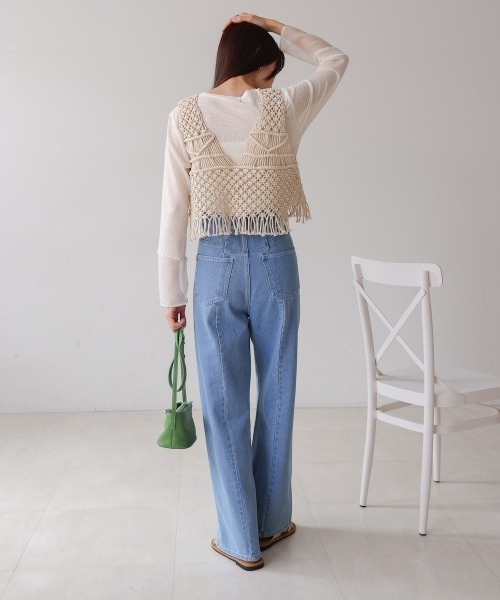 Bab(バブ)の「マクラメベスト(ベスト・レディース・B/A・FREE)」の10枚目の写真