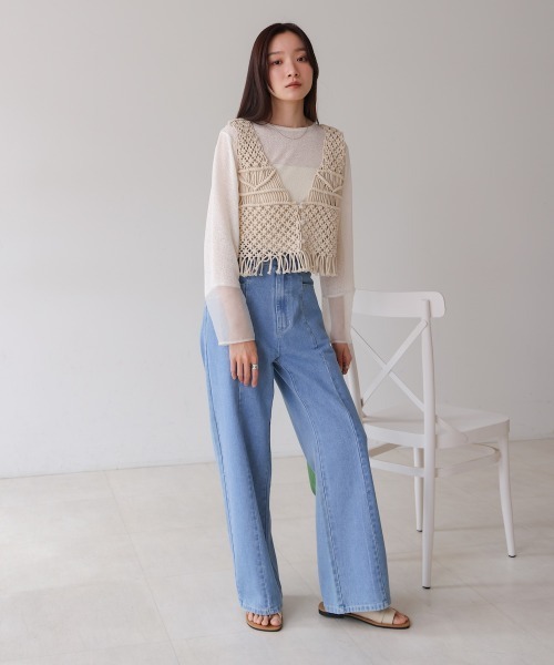 Bab(バブ)の「マクラメベスト(ベスト・レディース・B/A・FREE)」の16枚目の写真