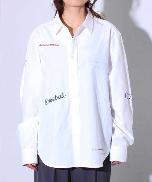 GLOSTER（グロスター）の「【GLOSTER】Messageシャツ オックスフォードシャツ レギュラーカラー（無地/ストライプ）（シャツ/ブラウス・メンズ・ホワイト/ブルー系その他7/ブラック系その他3・S/M/L）」の22枚目の写真