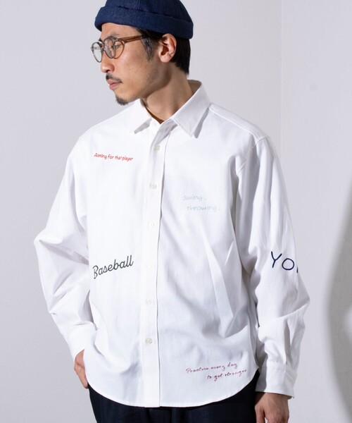 GLOSTER（グロスター）の「【GLOSTER】Messageシャツ オックスフォードシャツ レギュラーカラー（無地/ストライプ）（シャツ/ブラウス・メンズ・ホワイト/ブルー系その他7/ブラック系その他3・S/M/L）」の18枚目の写真