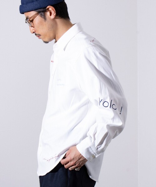 GLOSTER（グロスター）の「【GLOSTER】Messageシャツ オックスフォードシャツ レギュラーカラー（無地/ストライプ）（シャツ/ブラウス・メンズ・ホワイト/ブルー系その他7/ブラック系その他3・S/M/L）」の17枚目の写真