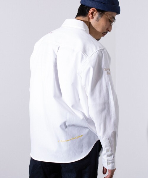 GLOSTER（グロスター）の「【GLOSTER】Messageシャツ オックスフォードシャツ レギュラーカラー（無地/ストライプ）（シャツ/ブラウス・メンズ・ホワイト/ブルー系その他7/ブラック系その他3・S/M/L）」の16枚目の写真