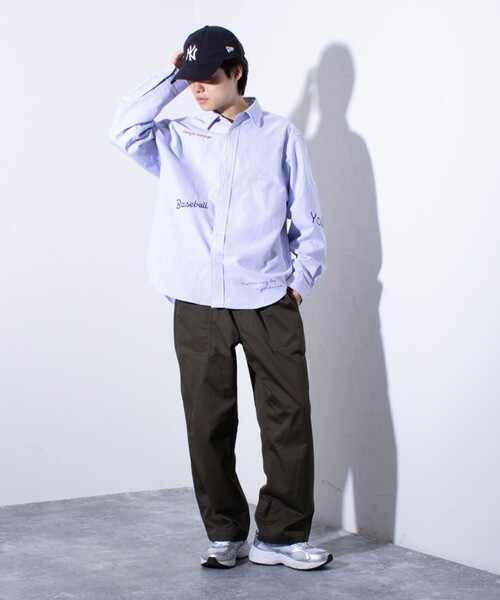 GLOSTER（グロスター）の「【GLOSTER】Messageシャツ オックスフォードシャツ レギュラーカラー（無地/ストライプ）（シャツ/ブラウス・メンズ・ホワイト/ブルー系その他7/ブラック系その他3・S/M/L）」の15枚目の写真