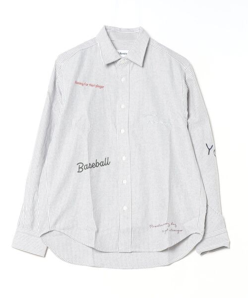 GLOSTER（グロスター）の「【GLOSTER】Messageシャツ オックスフォードシャツ レギュラーカラー（無地/ストライプ）（シャツ/ブラウス・メンズ・ホワイト/ブルー系その他7/ブラック系その他3・S/M/L）」の8枚目の写真