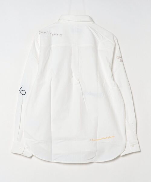 GLOSTER（グロスター）の「【GLOSTER】Messageシャツ オックスフォードシャツ レギュラーカラー（無地/ストライプ）（シャツ/ブラウス・メンズ・ホワイト/ブルー系その他7/ブラック系その他3・S/M/L）」の6枚目の写真