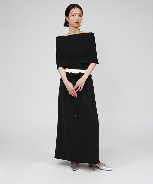 BABYLONE（バビロン）の「オフショルリブプルオーバー（Tシャツ/カットソー・レディース・ブラック/グレー・フリー）」の21枚目の写真