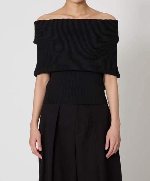 BABYLONE（バビロン）の「オフショルリブプルオーバー（Tシャツ/カットソー・レディース・ブラック/グレー・フリー）」の19枚目の写真