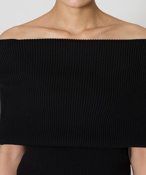 BABYLONE（バビロン）の「オフショルリブプルオーバー（Tシャツ/カットソー・レディース・ブラック/グレー・フリー）」の15枚目の写真