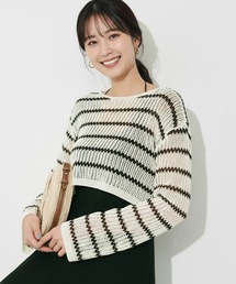 coca（coca）（コカ）の「麻タッチメッシュショートニット（ニット/セーター）」