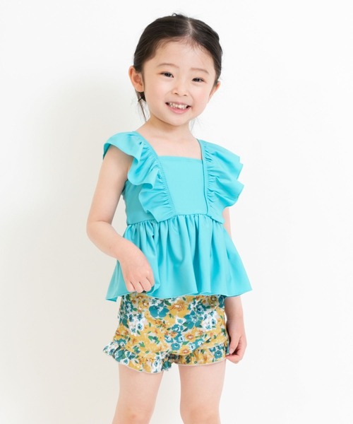 RIO（リオ）の「セパレート水着2点セット（水着・キッズ・サックスブルー/グリーン/ラベンダー/オレンジ・100cm/110cm/120cm/130cm/140cm）」の16枚目の写真