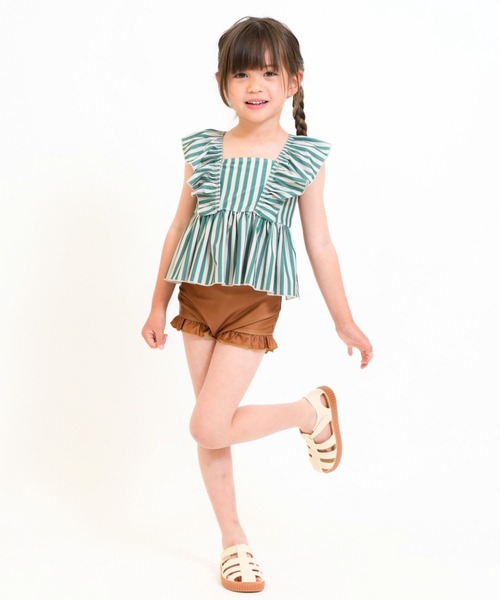 RIO（リオ）の「セパレート水着2点セット（水着・キッズ・サックスブルー/グリーン/ラベンダー/オレンジ・100cm/110cm/120cm/130cm/140cm）」の13枚目の写真