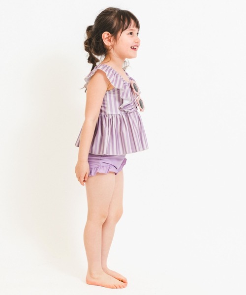 RIO（リオ）の「セパレート水着2点セット（水着・キッズ・サックスブルー/グリーン/ラベンダー/オレンジ・100cm/110cm/120cm/130cm/140cm）」の8枚目の写真