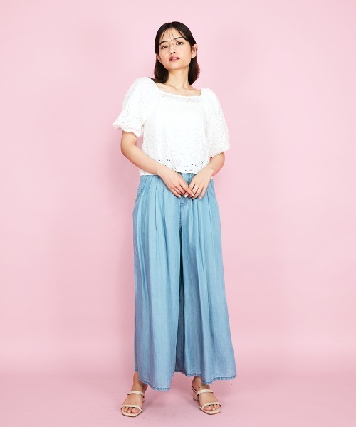 QUEENS COURT（クイーンズコート）の「【SHIORI IRIE コラボ】2WAYオフショルレースブラウス≪手洗い可能≫（シャツ/ブラウス・レディース・ブラック/オフホワイト/アイボリー・M）」の7枚目の写真