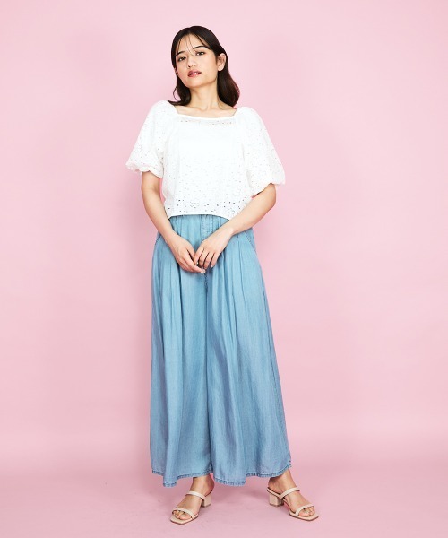 QUEENS COURT（クイーンズコート）の「【SHIORI IRIE コラボ】2WAYオフショルレースブラウス≪手洗い可能≫（シャツ/ブラウス・レディース・ブラック/オフホワイト/アイボリー・M）」の9枚目の写真