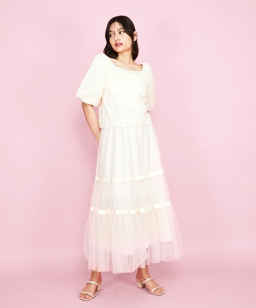 QUEENS COURT（クイーンズコート）の「【SHIORI IRIE コラボ】2WAYオフショルレースブラウス≪手洗い可能≫（シャツ/ブラウス・レディース・ブラック/オフホワイト/アイボリー・M）」の17枚目の写真