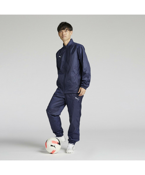 PUMA(プーマ)の「PUMA プーマ メンズ サッカー チームファイナル ウラトリコット ウーブンジ(ブルゾン・メンズ・ネイビー/ブラック・MEDIUM/SMALL/X-LARGE/LARGE)」の3枚目の写真